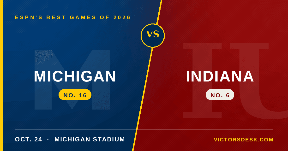 ESPN Names This Michigan Game as "Best of 2026"